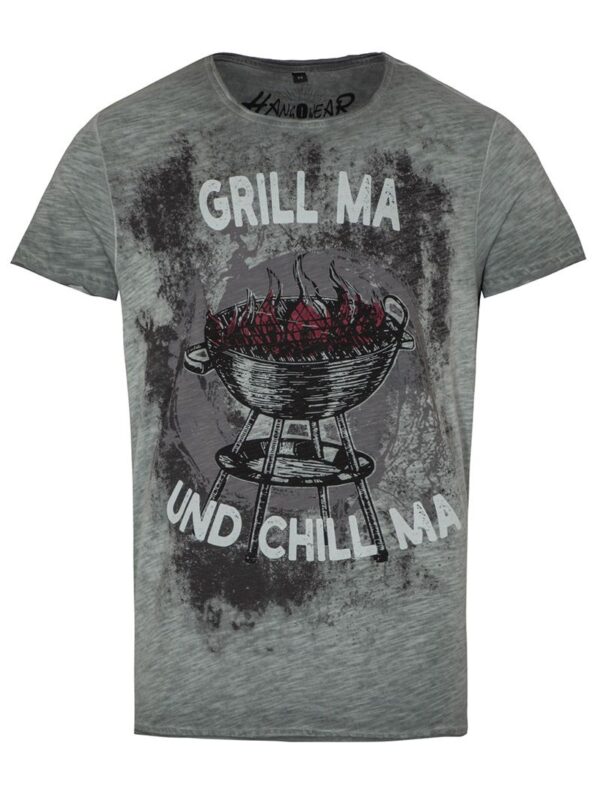 Trachtenshirt grau Grill ma und Chill ma 012939 ~ M