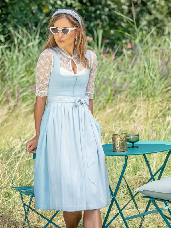 Dirndl RIMSTING (65 cm) babyblau ~ hellblau ~ 30
