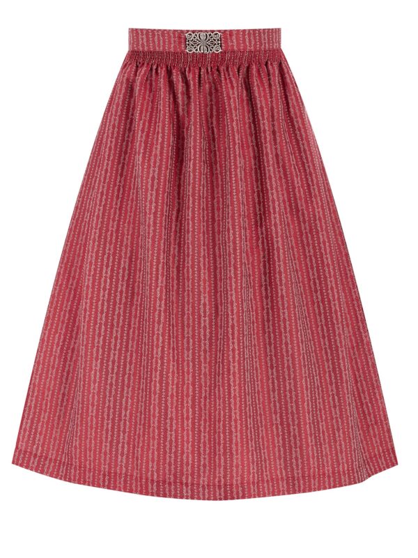 Dirndlschürze mit Rankenmuster (70 cm) ~ rot ~ XL