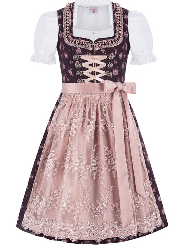Kinder Dirndl dunkelrot altrosa Annalena 012702 ~ 176