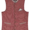 Trachtenweste rot grau gemustert Marco 014977 ~ 46