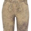 Damen Lederhose kurz hellbraun Cosima 002714 ~ 32
