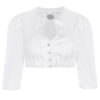 Dirndlbluse weiß mit Perle 011716 ~ 30