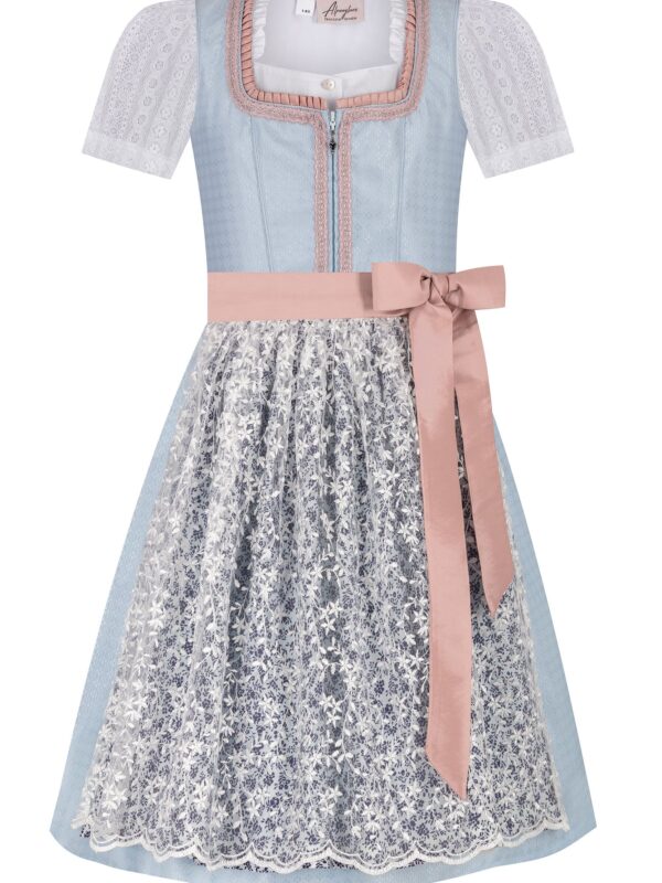 Kinderdirndl FLORENTINA ~ hellblau ~ 176