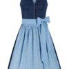 Mini Dirndl 60 cm dunkelblau hellblau Valentina 014423 ~ 44