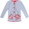 Kinder Trachtenjacke hellgrau rot 011405 ~ 116