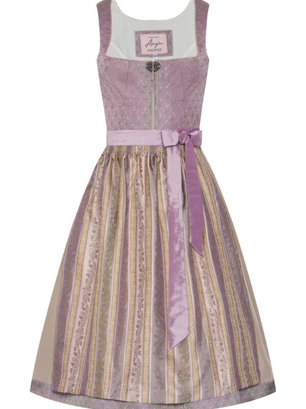 Midi Dirndl 65 cm flieder taupe Sina 014680 ~ 40