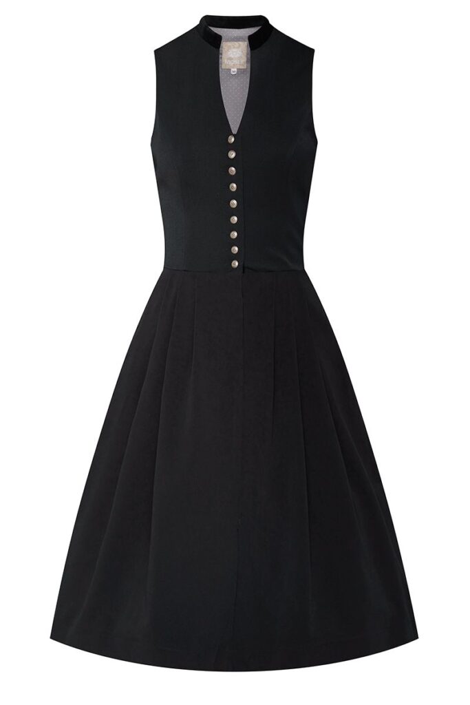 Midi Dirndl 65 cm Gastro schwarz Viona 006944 ~ 48