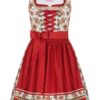Mini Dirndl 55cm creme geblümt rot Linda 006924 ~ 38