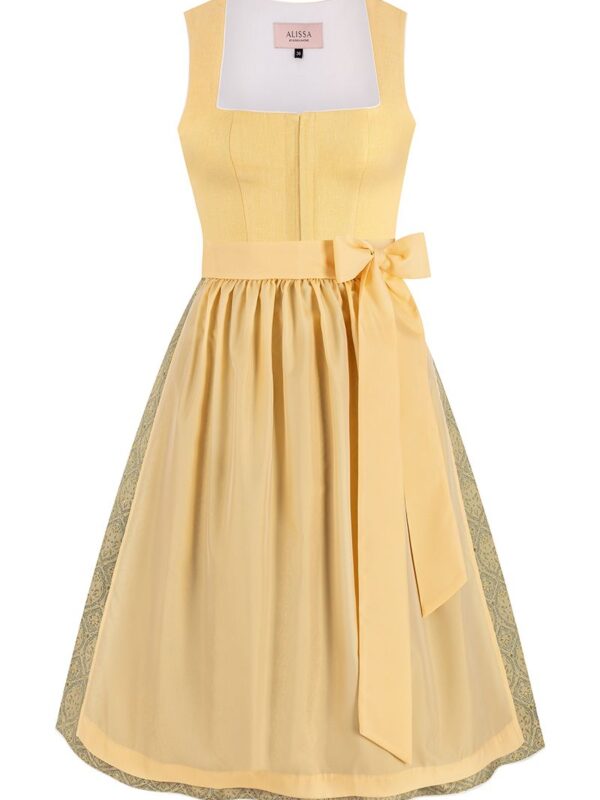 Festdirndl mit Leinen-Mieder (70 cm) ~ 46