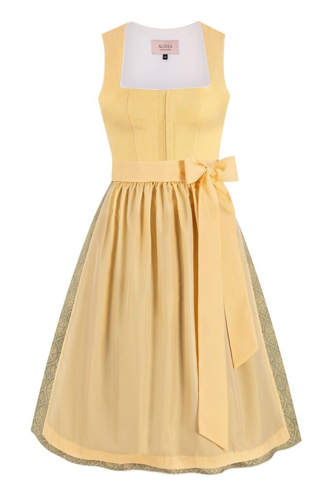 Festdirndl mit Leinen-Mieder (70 cm) ~ 46