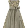 Dirndl in Leinenoptik (70 cm) ~ 36 ~ salbei