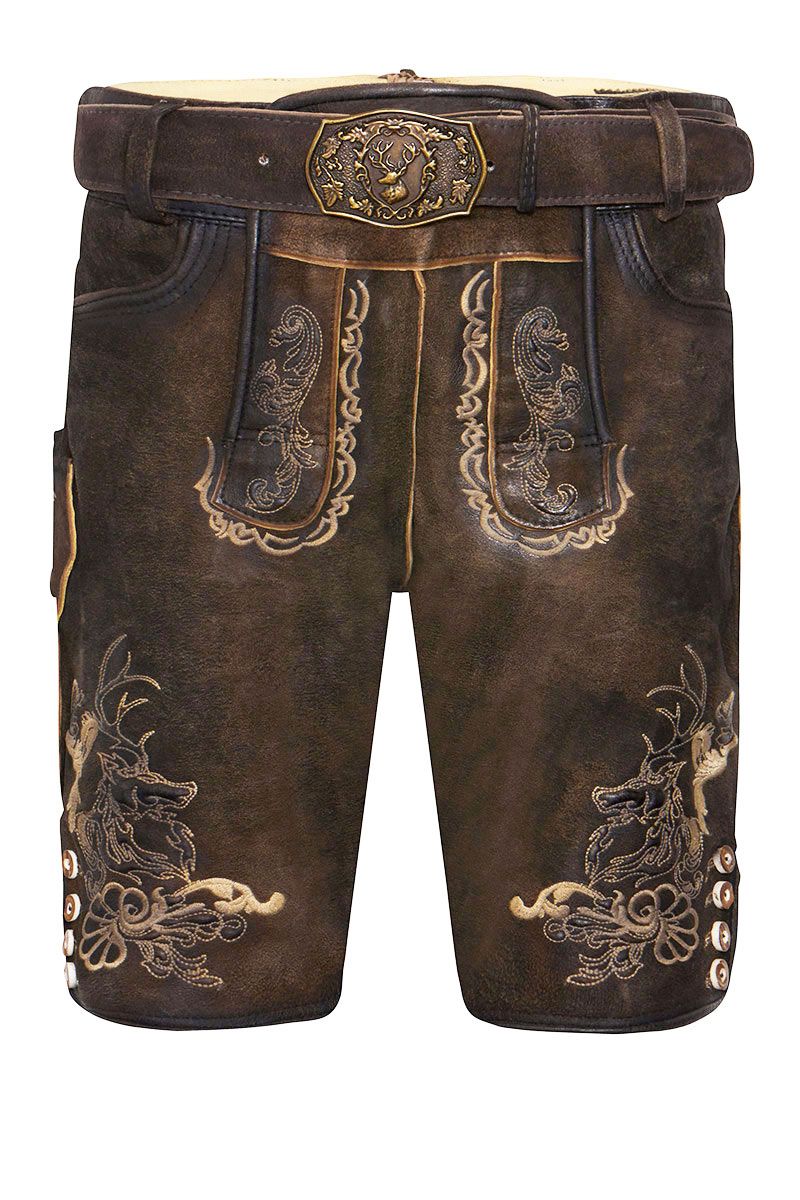 Lederhose kurz dunkelbraun Luis 015422 ~ 58