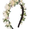 Haarreif mit Rosen ~ weiß