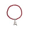 Kristallarmband mit Hirsch-Anhänger verschiedenfarbig 008464 ~ dunkelrot