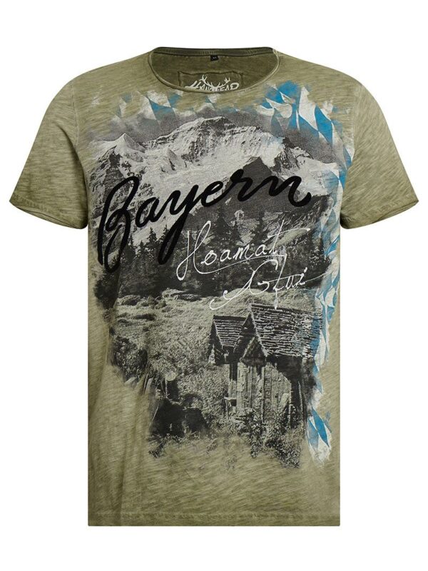 Trachtenshirt oliv Salvator 012284 ~ 3XL
