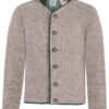 Kinder Strickjacke hellbraun meliert grün Moritz 005104 ~ 116