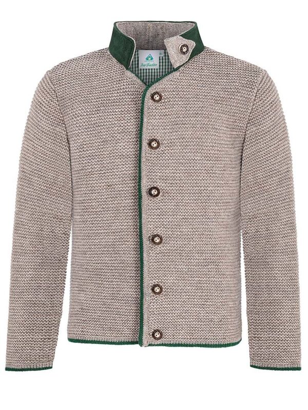 Kinder Strickjacke hellbraun meliert grün Moritz 005104 ~ 116