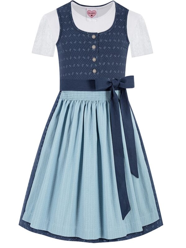 Kinder Dirndl blau hellblau Nina 014803 ~ 134