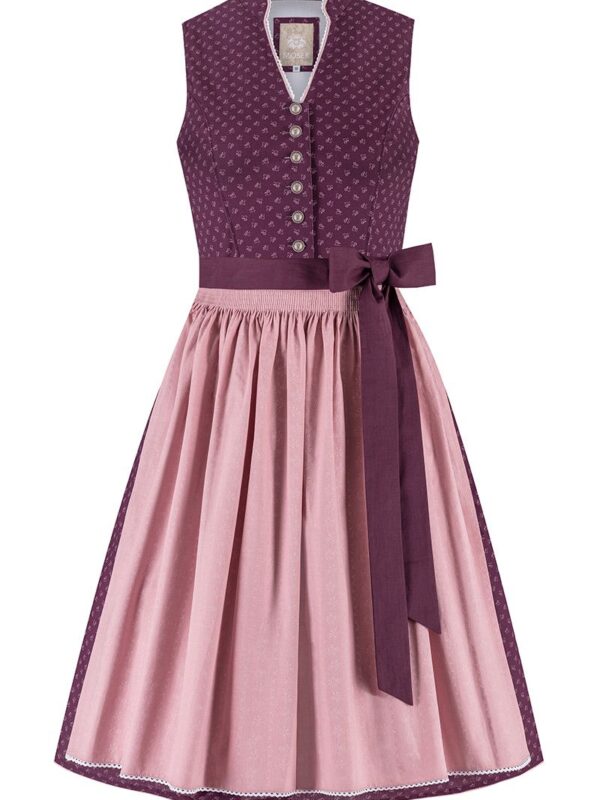 Midi Dirndl 65 cm beere altrosa Luise 010971 ~ 34
