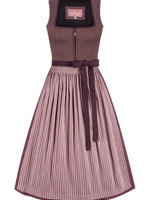 Dirndl lang 80 cm aubergine Stretch Martha 015474 ~ 52