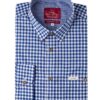 Trachtenhemd langarm dunkelblau kariert Robby 005119 ~ 3XL