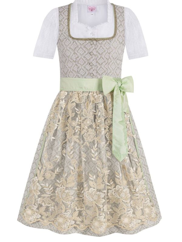Kinder Dirndl grau gold 013785 ~ 134