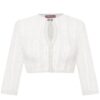 Dirndlbluse Spitze creme Nadine 013999 ~ 32