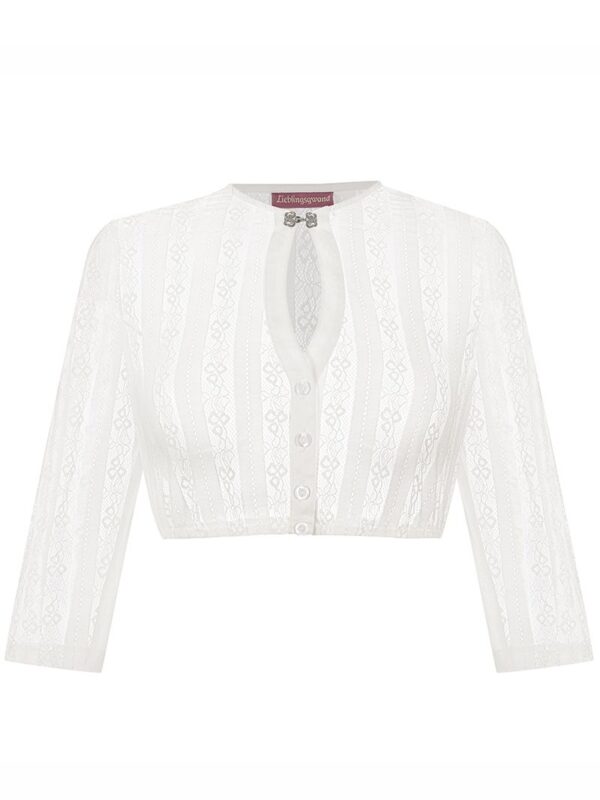 Dirndlbluse Spitze creme Nadine 013999 ~ 32