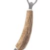 Flaschenöffner Hirschhorn mit Löwenfigur 014020 ~ braun