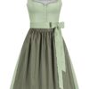 Midi Dirndl 65 cm salbei oliv Jule 014654 ~ 36