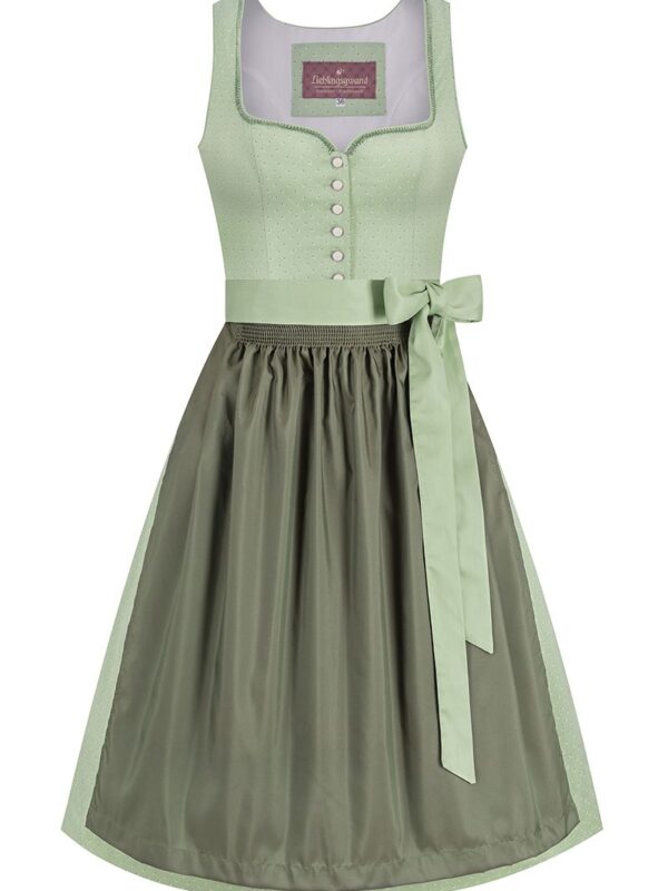 Midi Dirndl 65 cm salbei oliv Jule 014654 ~ 36