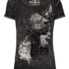 Trachtenshirt schwarz meliert mit Pailletten Thordis 009430 ~ S