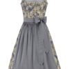 Dirndl in Leinenoptik (70 cm) ~ 40 ~ oliv