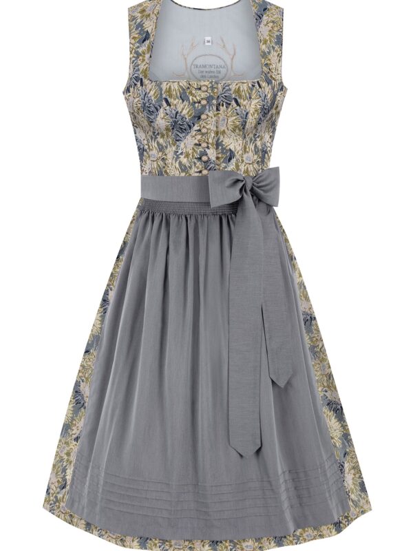 Dirndl in Leinenoptik (70 cm) ~ 40 ~ oliv
