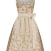 Midi Dirndl 70 cm creme gold Luna 012214 ~ 44