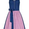 Mini Dirndl 60 cm dunkelblau rosa Emilia 007361 ~ 34