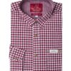 Trachtenhemd langarm dunkelrot kariert Robby 005114 ~ XL