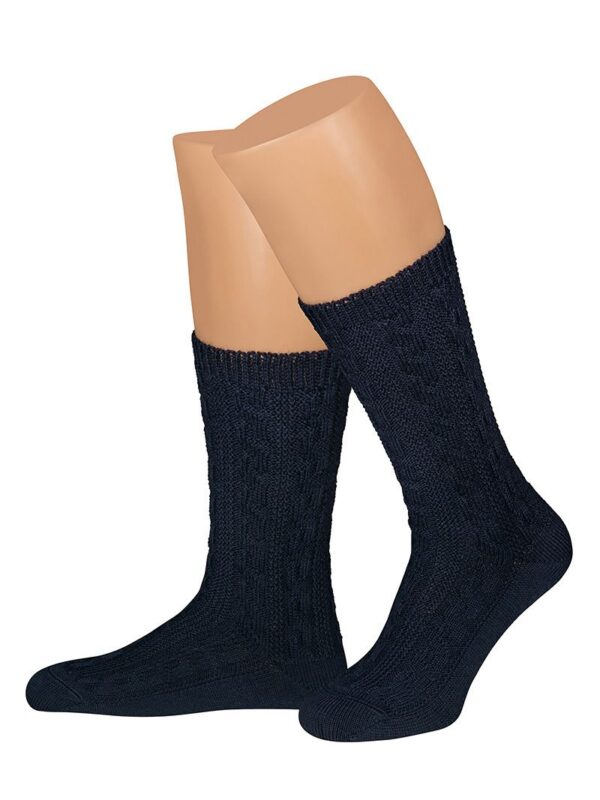 Trachtensocken kurz dunkelblau Merinowolle 005530 ~ 46-47