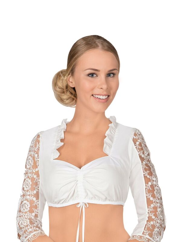 Dirndlbluse creme Caroline 000745 ~ 32