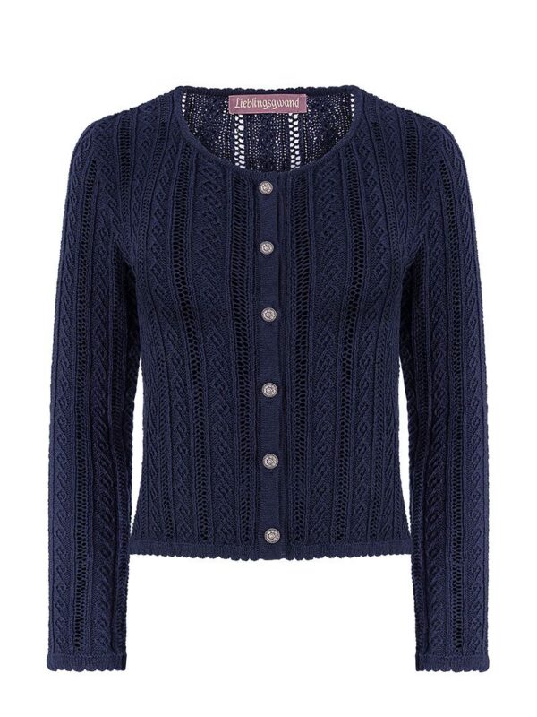 Trachten Strickjacke dunkelblau Lisa 015297 ~ 44