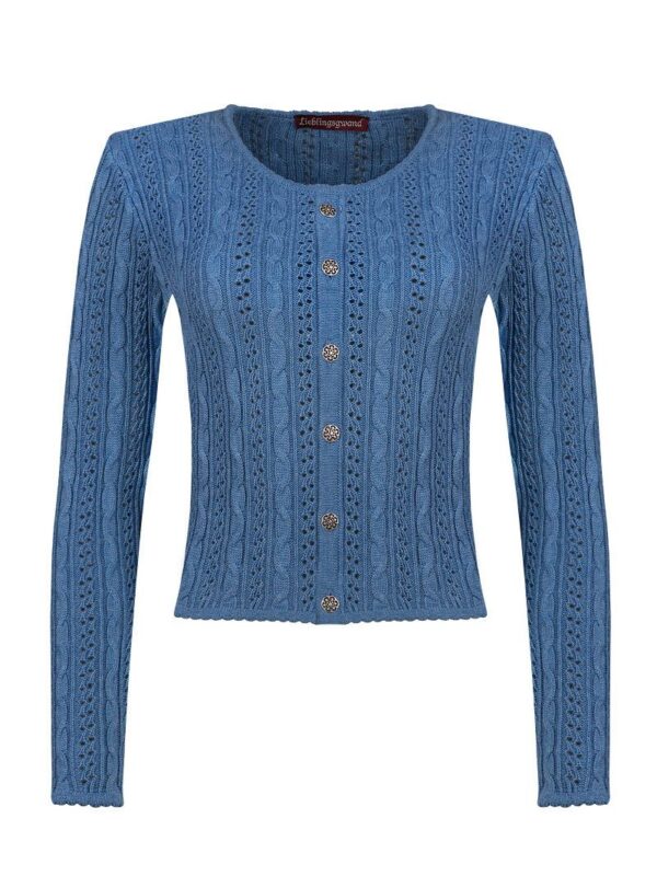 Trachten Strickjacke blau Lisa 002816 ~ 46