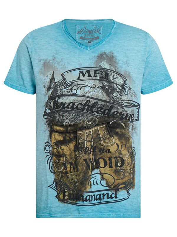Trachtenshirt blau Sebald 012281 ~ S