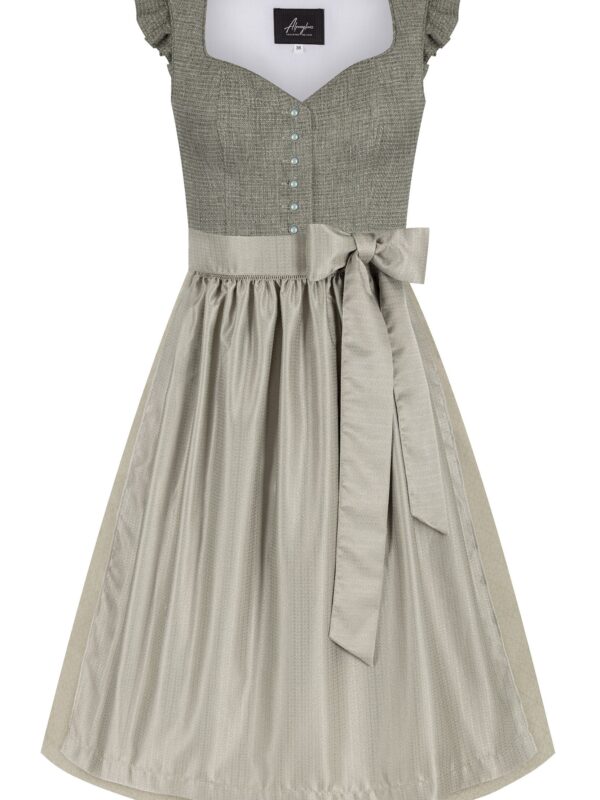 Dirndl HELLIA mit Leinen (70 cm) ~ salbei ~ 42