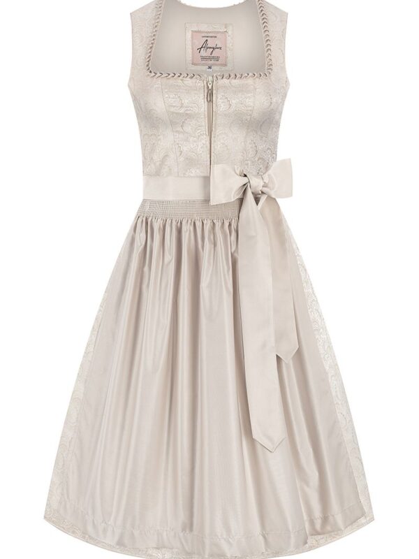 Hochzeitsdirndl midi 70 cm creme Ceana 014208 ~ 48