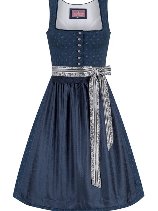 Midi Dirndl 65 cm dunkelblau Amalia 014663 ~ 36