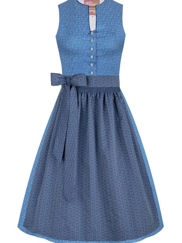 Midi Dirndl 65 cm hellblau geblümt Venora 009974 ~ 32