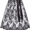 Dirndlschürze aus Blumenspitze (70 cm) ~ schwarz ~ S