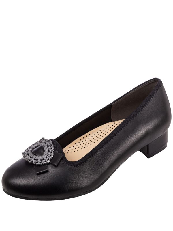 Pumps mit Brosche ~ 37 ~ schwarz