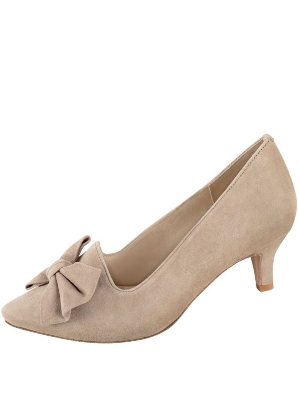 Pumps taupe mit Schleife Julie 016173 ~ 39